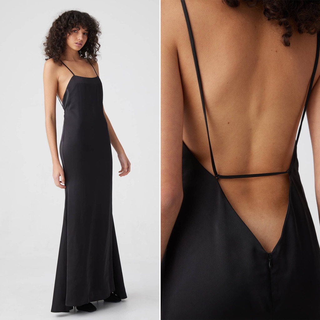 Nwt | Atoir | Clarice Black Backless Maxi Dress | Sz 4